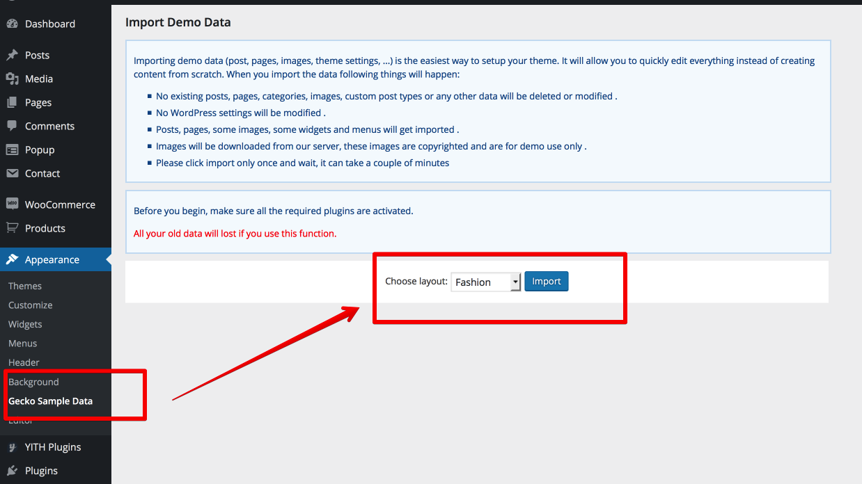 import-sample-data